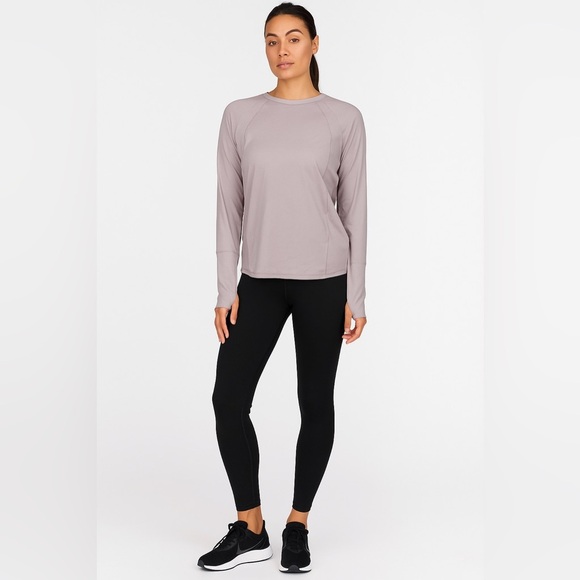 Varley | Women’s Bradford Active Long Sleeve Top in Gray Flannel - Picture 1 of 7
